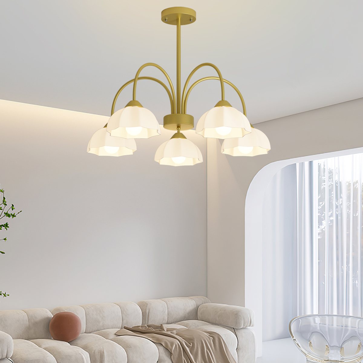 Feyran Nordic Modern Light Luxury Flower Chandelier