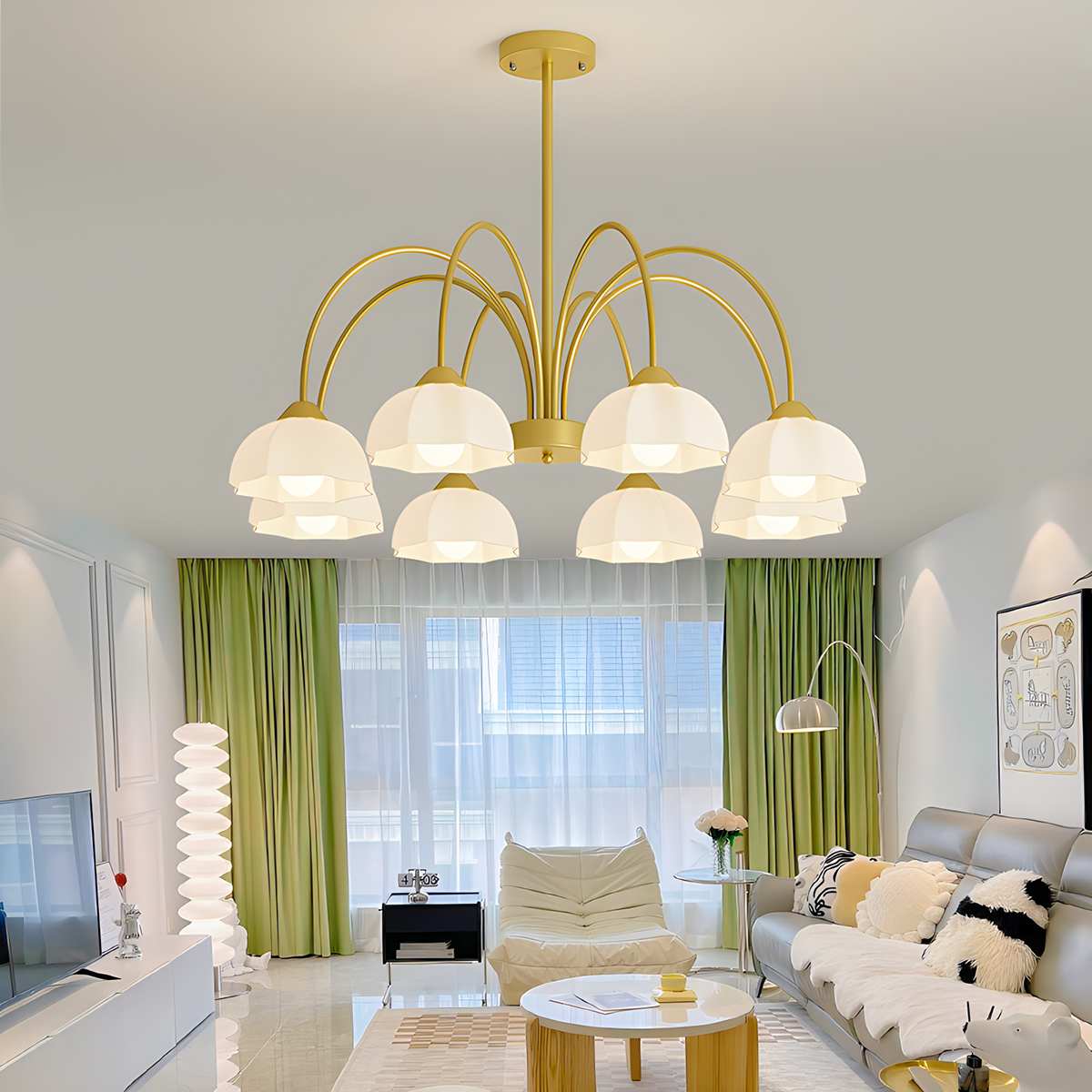 Feyran Nordic Modern Light Luxury Flower Chandelier