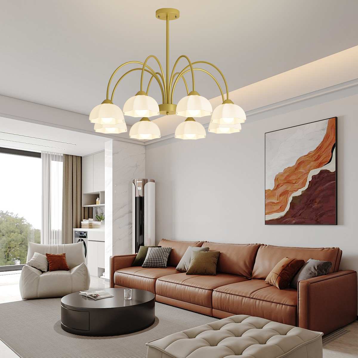 Feyran Nordic Modern Light Luxury Flower Chandelier