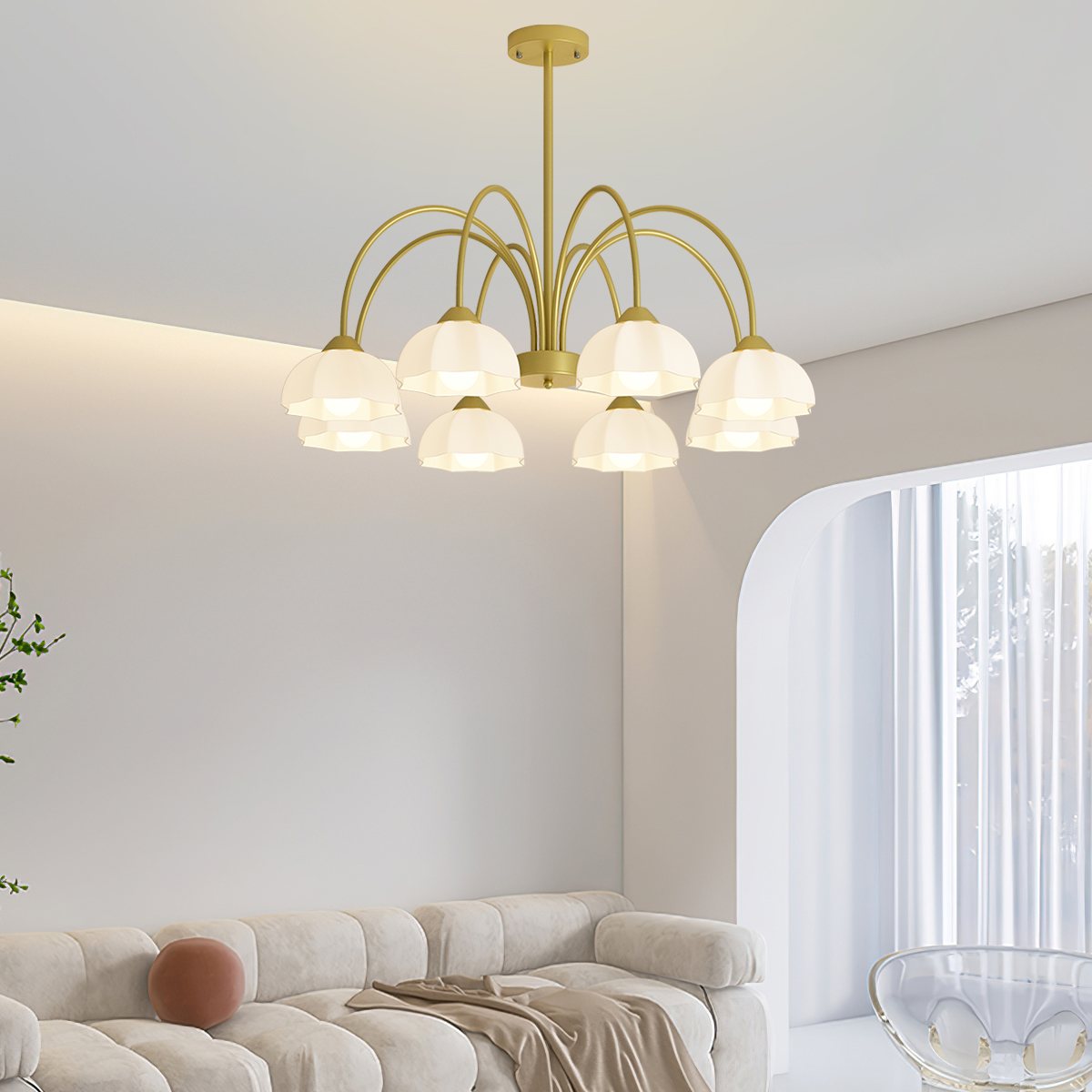 Feyran Nordic Modern Light Luxury Flower Chandelier