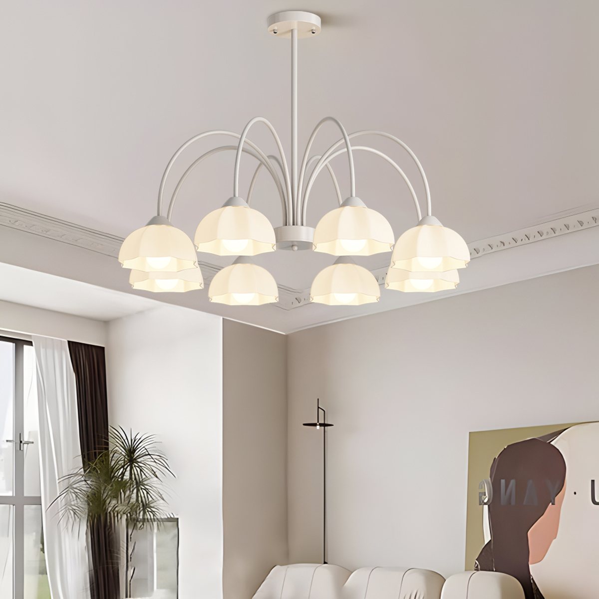 Feyran Nordic Modern Light Luxury Flower Chandelier