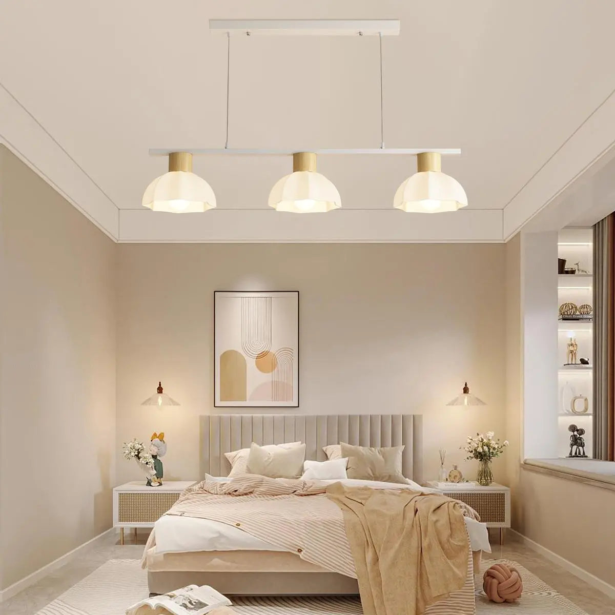 Feyran Creative Retro 3-Head Flower Chandelier