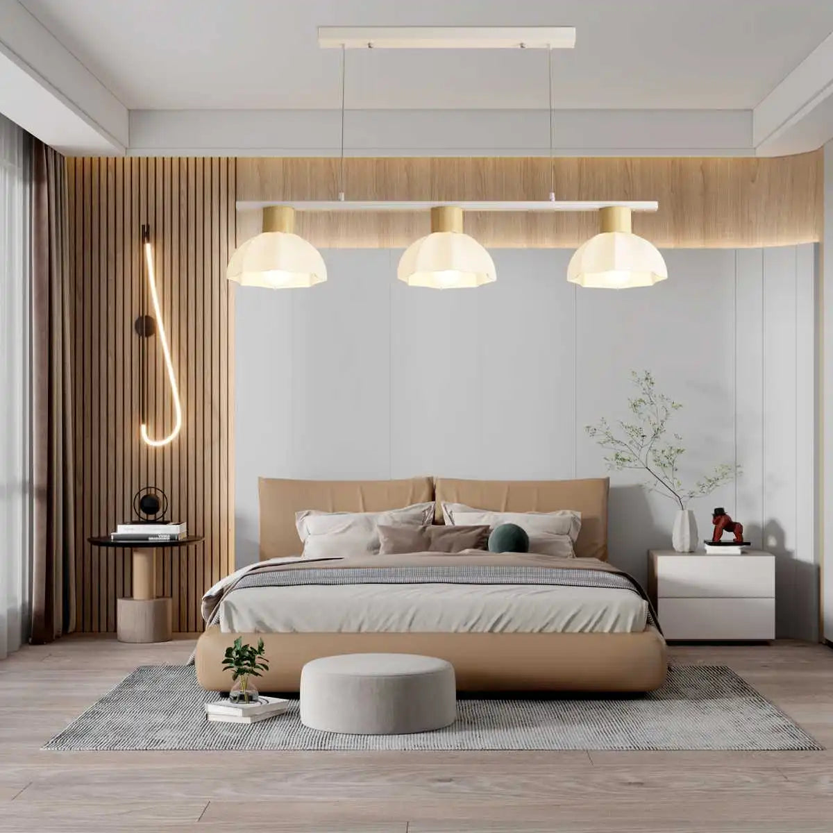 Feyran Creative Retro 3-Head Flower Chandelier