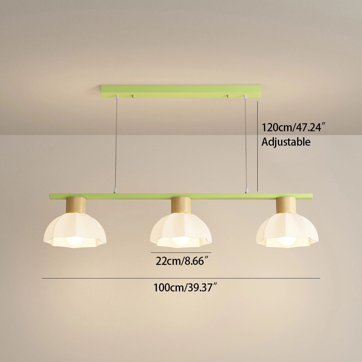 Feyran Creative Retro 3-Head Flower Chandelier