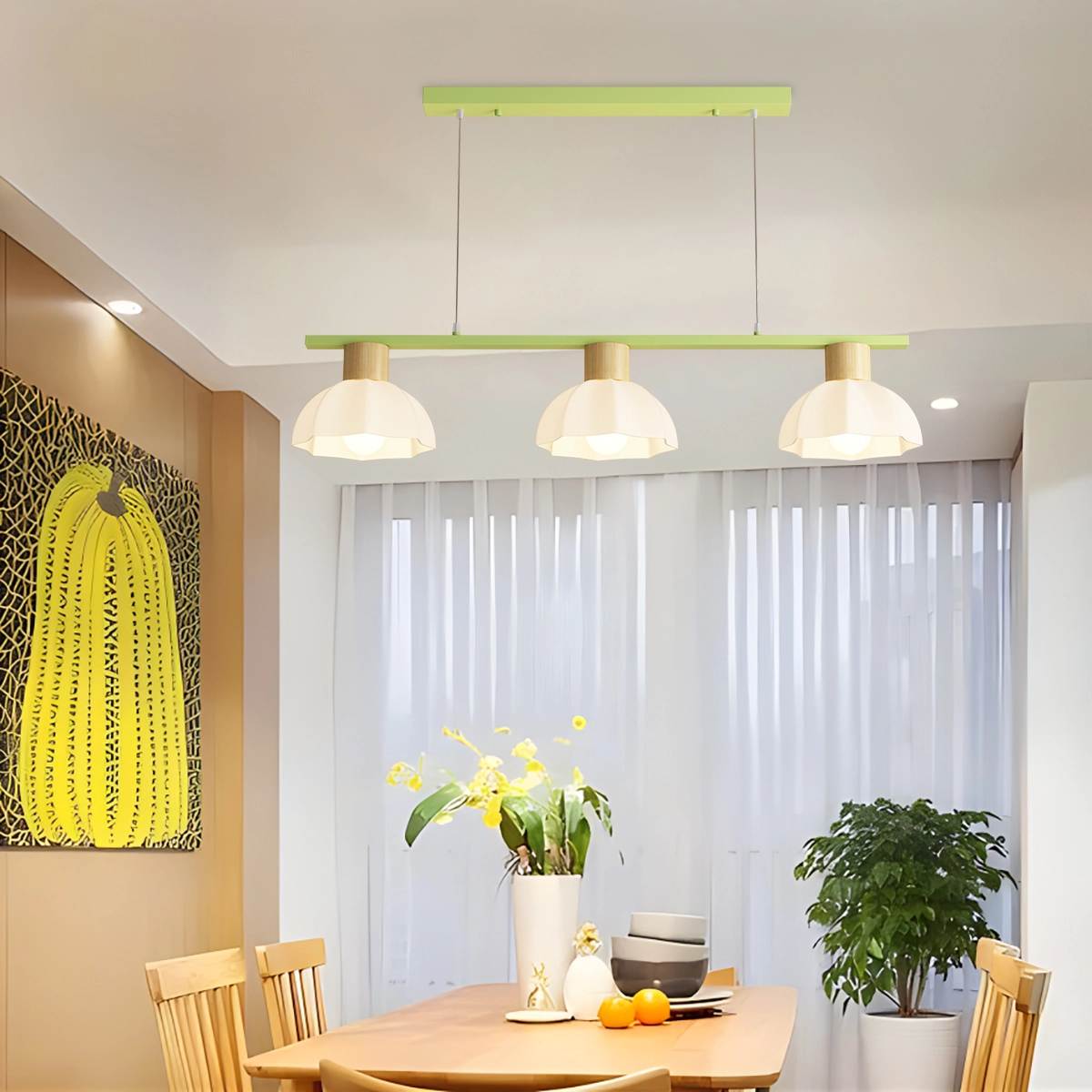 Feyran Creative Retro 3-Head Flower Chandelier