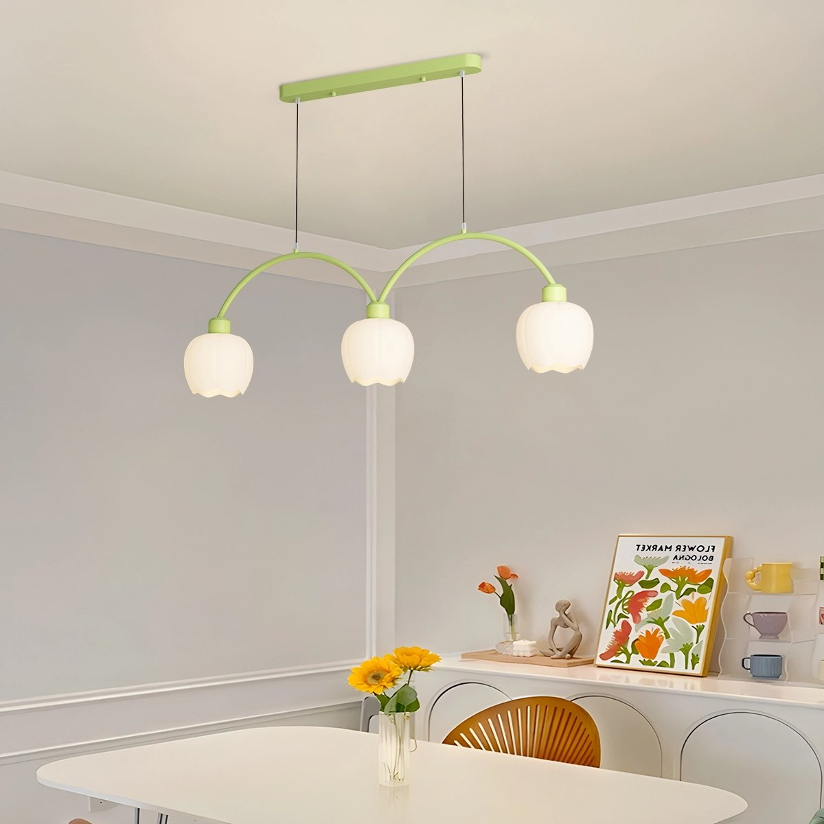 Feyran Nordic Simple 3-4 Head Flower Chandelier