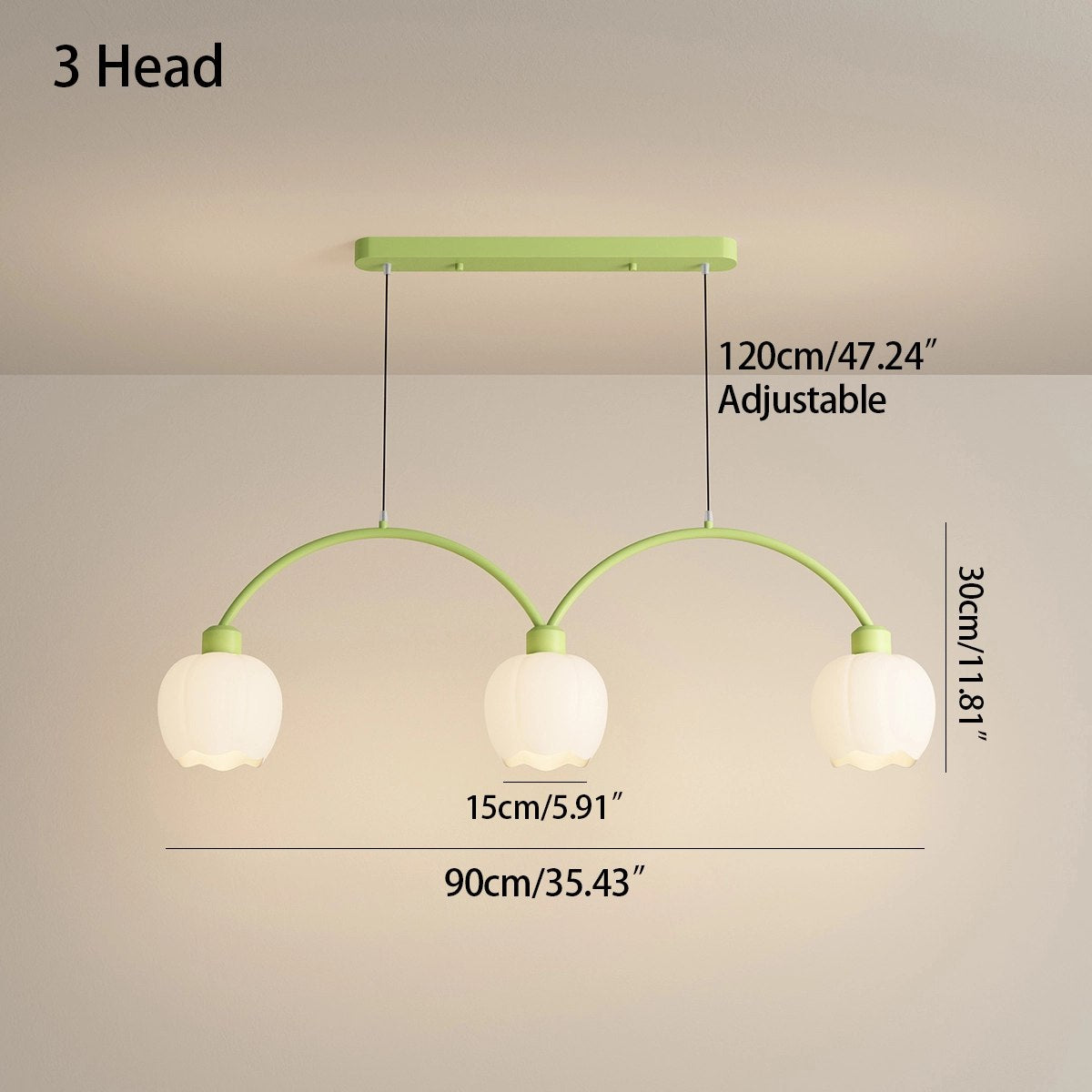 Feyran Nordic Simple 3-4 Head Flower Chandelier