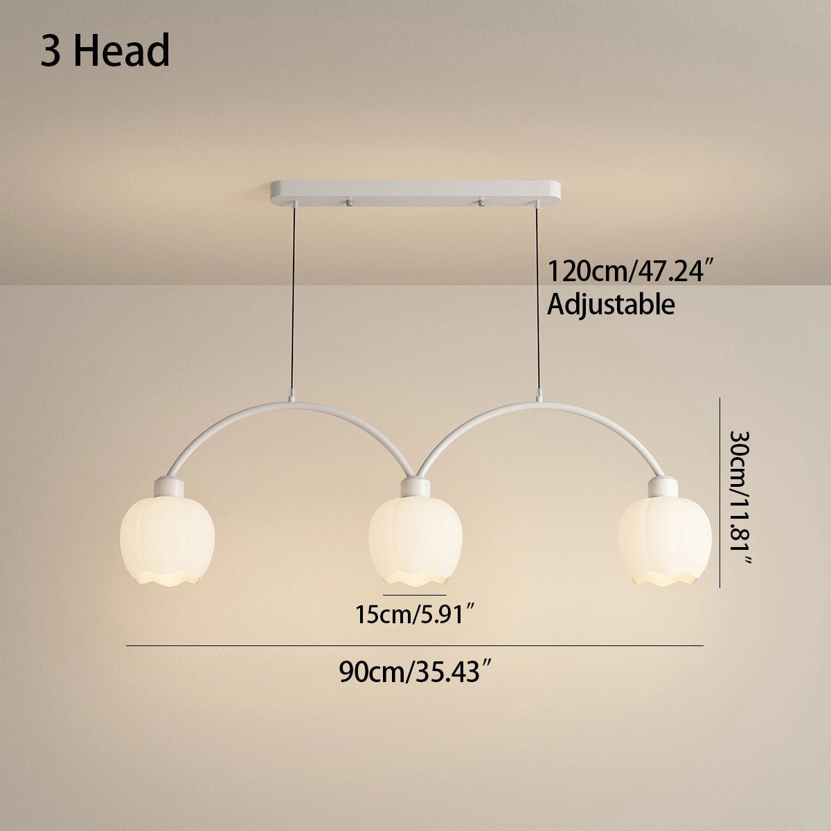 Feyran Nordic Simple 3-4 Head Flower Chandelier