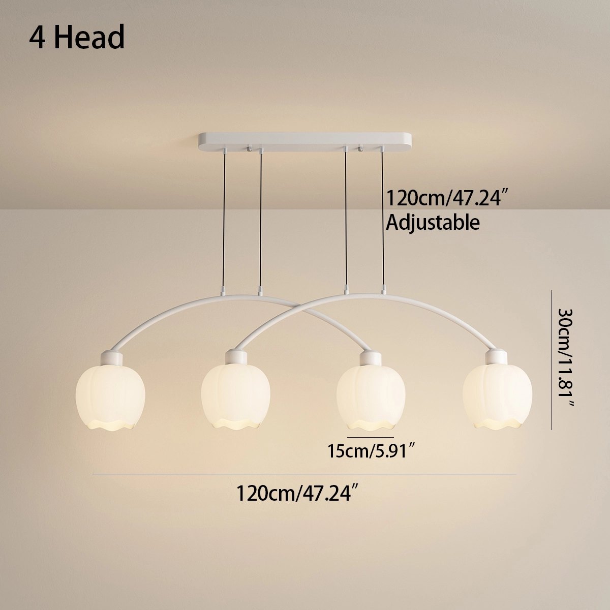 Feyran Nordic Simple 3-4 Head Flower Chandelier