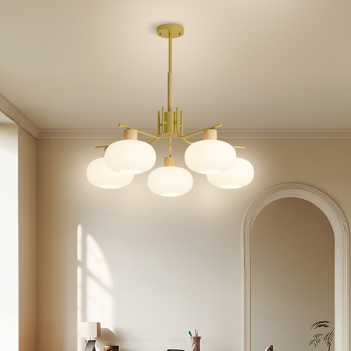 Feyran Pastoral American Retro Flower Chandelier