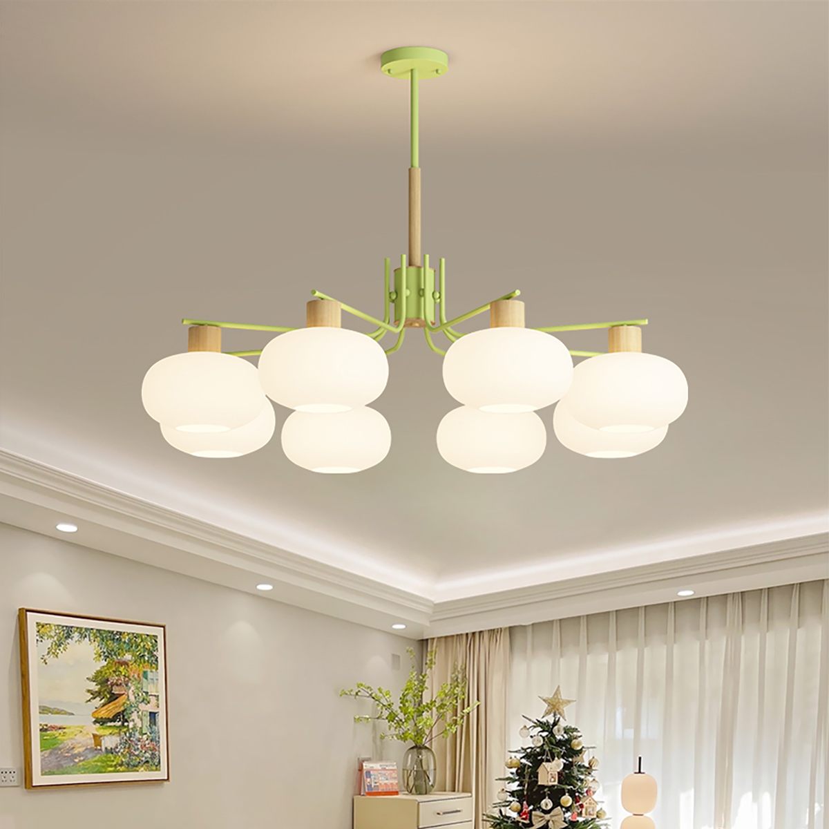 Feyran Pastoral American Retro Flower Chandelier