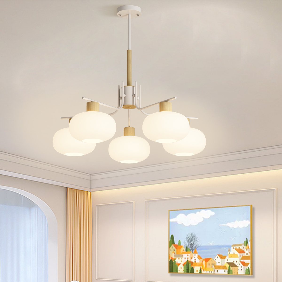 Feyran Pastoral American Retro Flower Chandelier