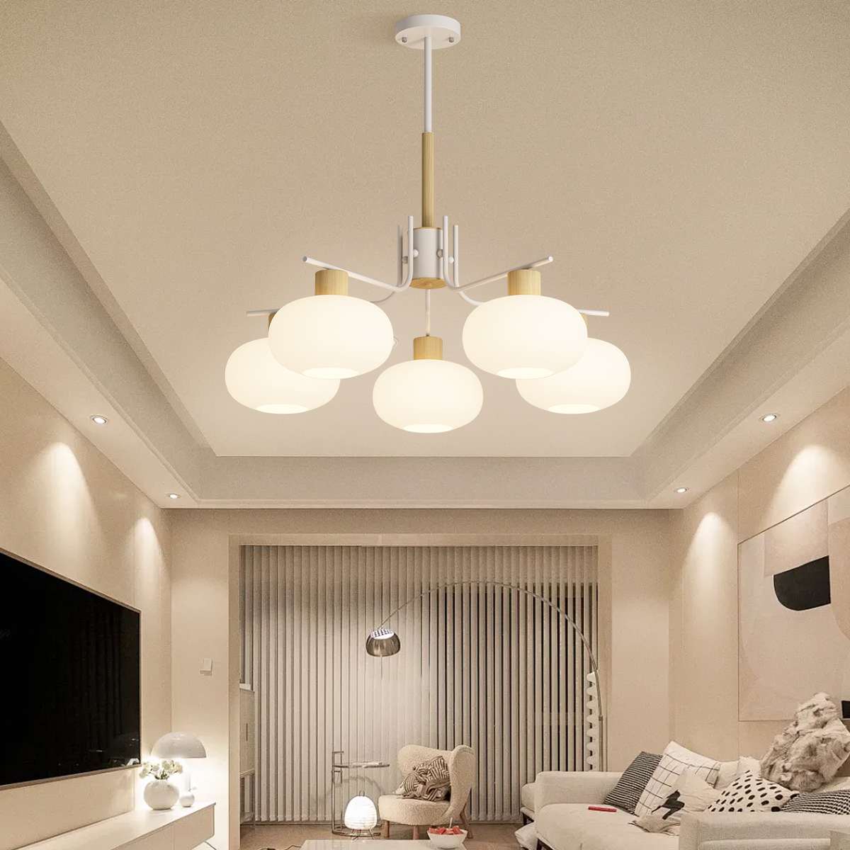 Feyran Pastoral American Retro Flower Chandelier