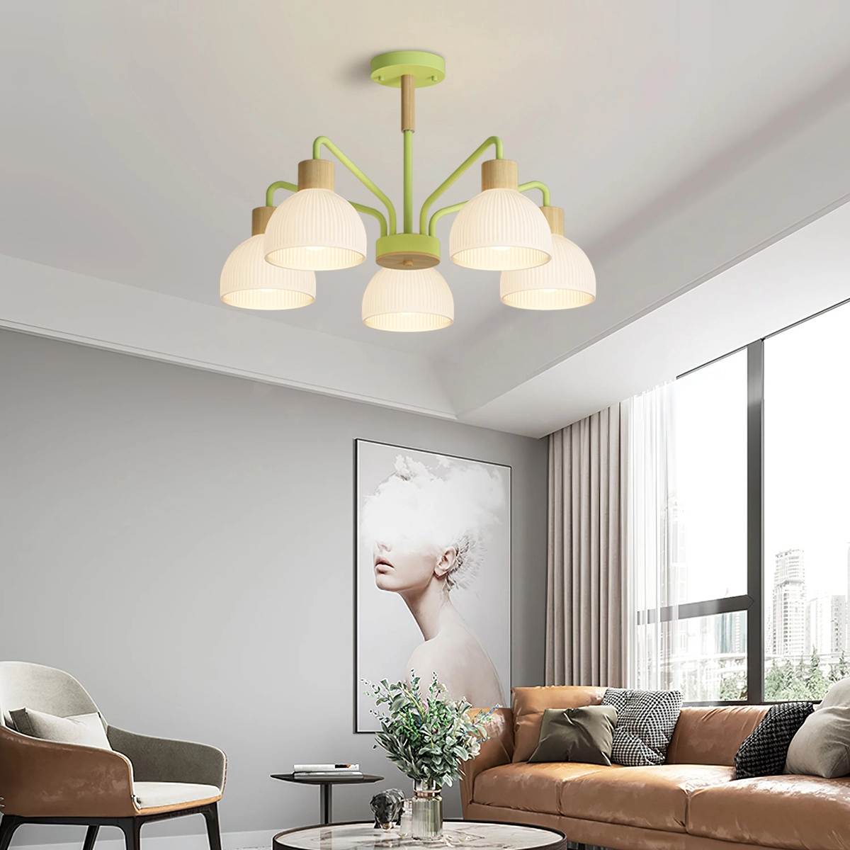 Feyran American Country Retro Living Room Chandelier