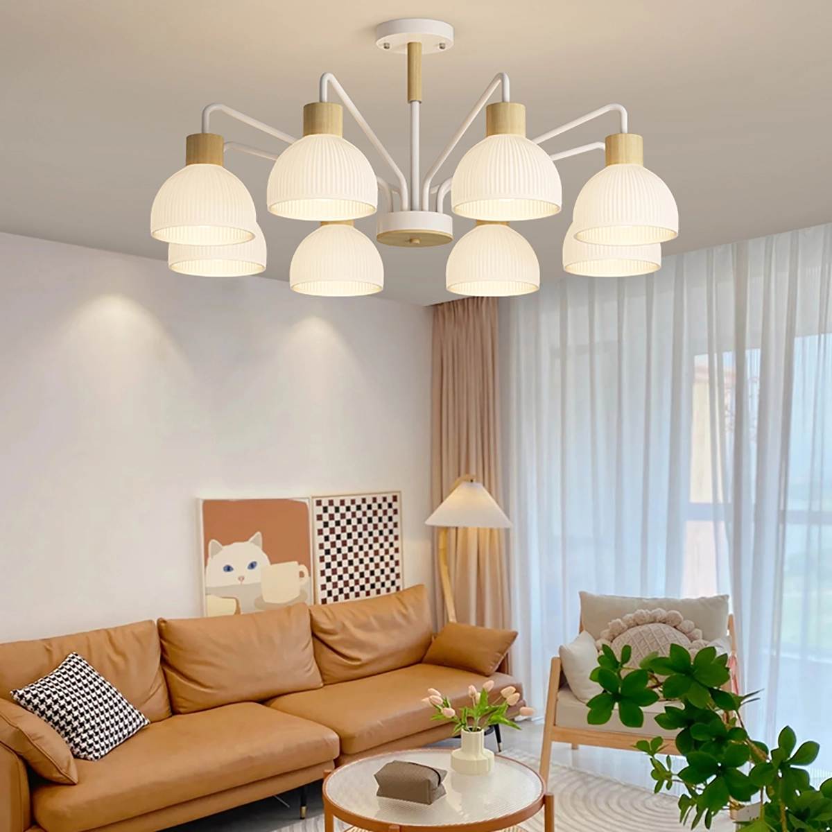 Feyran American Country Retro Living Room Chandelier