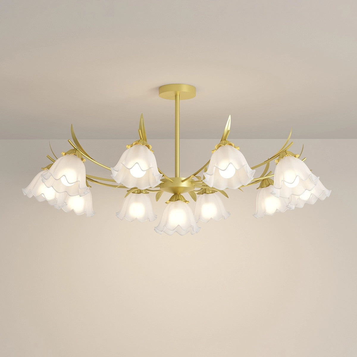 Feyran French Vintage Lily of the Valley Flower Chandelier