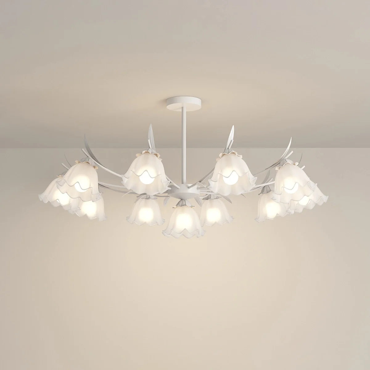 Feyran French Vintage Lily of the Valley Flower Chandelier