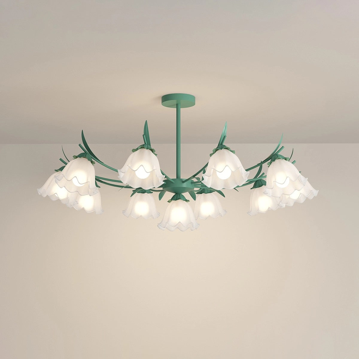 Feyran French Vintage Lily of the Valley Flower Chandelier
