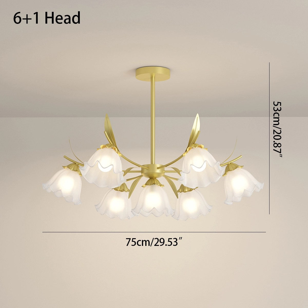 Feyran French Vintage Lily of the Valley Flower Chandelier
