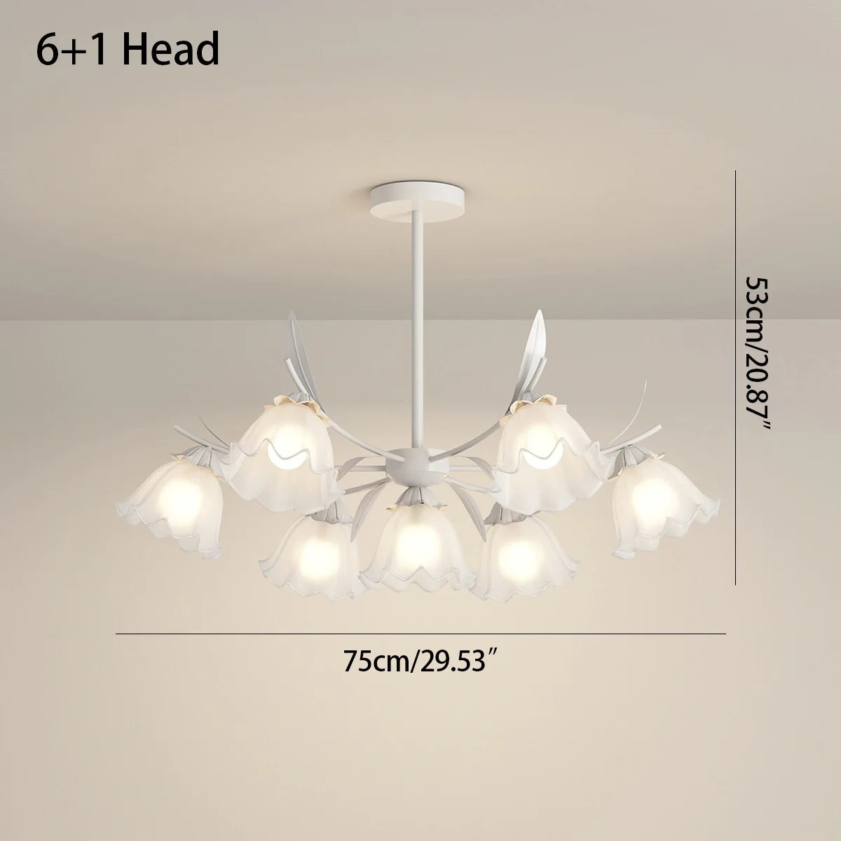 Feyran French Vintage Lily of the Valley Flower Chandelier