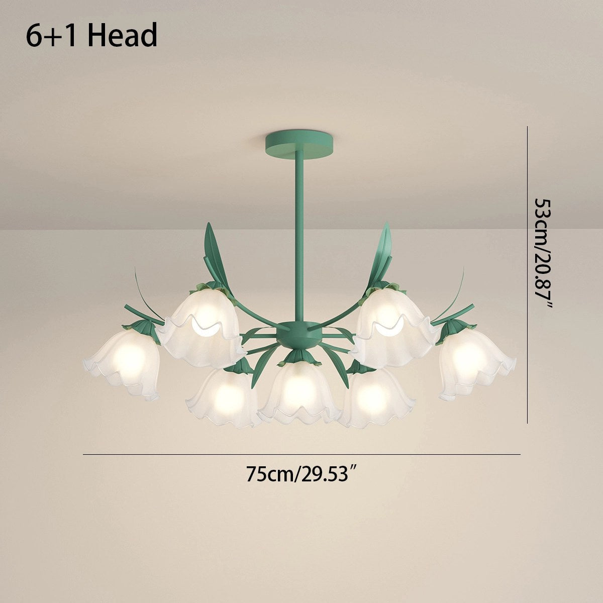 Feyran French Vintage Lily of the Valley Flower Chandelier