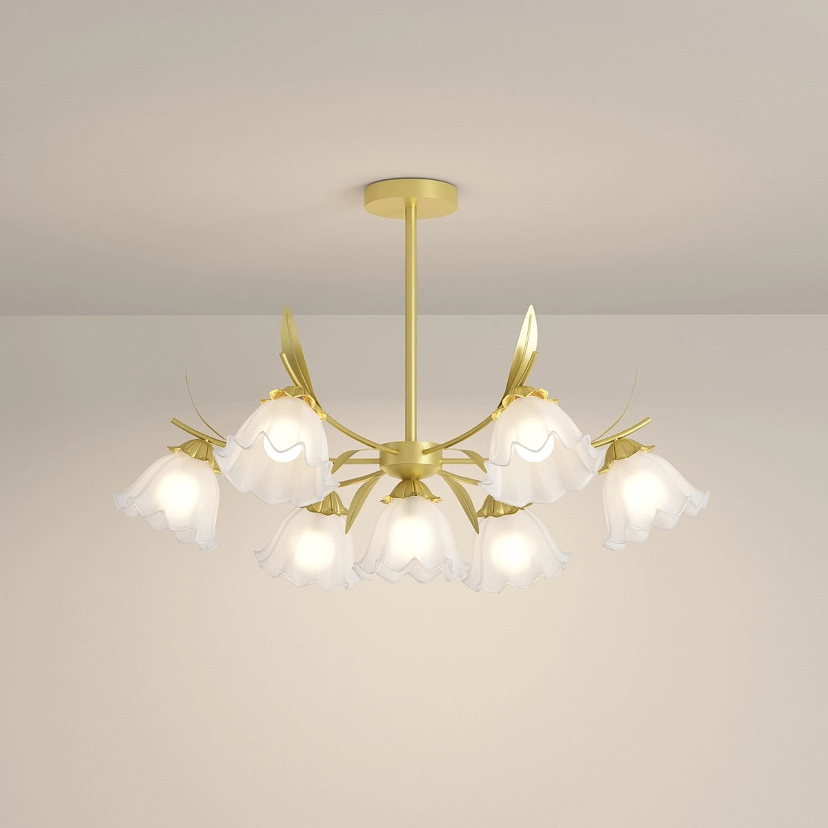 Feyran French Vintage Lily of the Valley Flower Chandelier