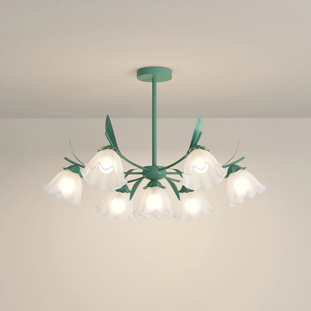 Feyran French Vintage Lily of the Valley Flower Chandelier