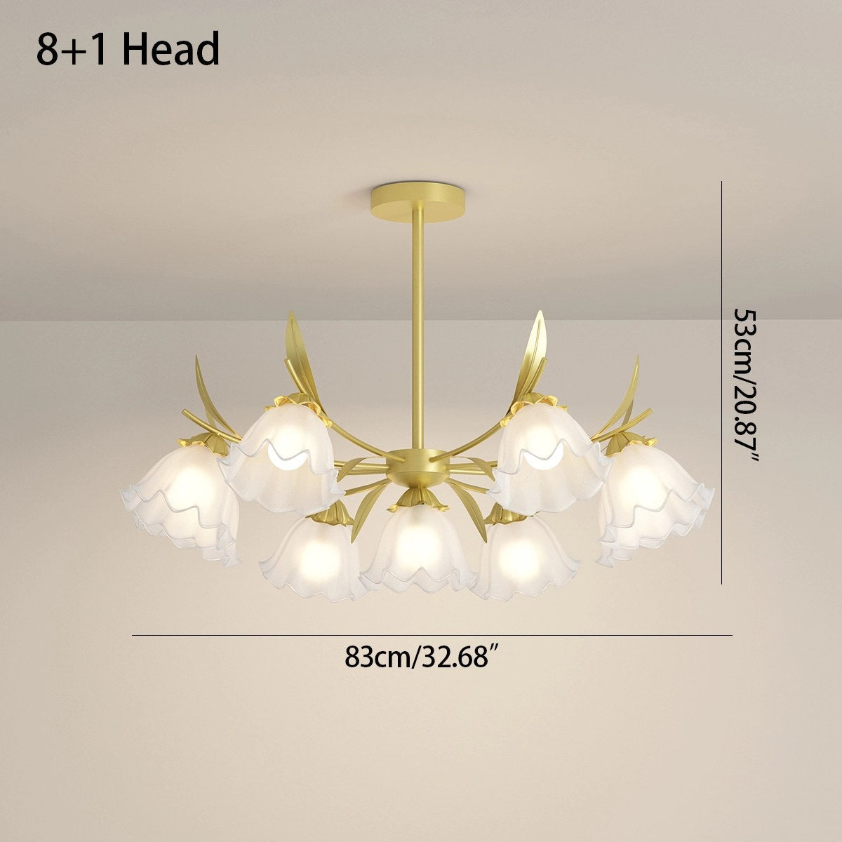 Feyran French Vintage Lily of the Valley Flower Chandelier