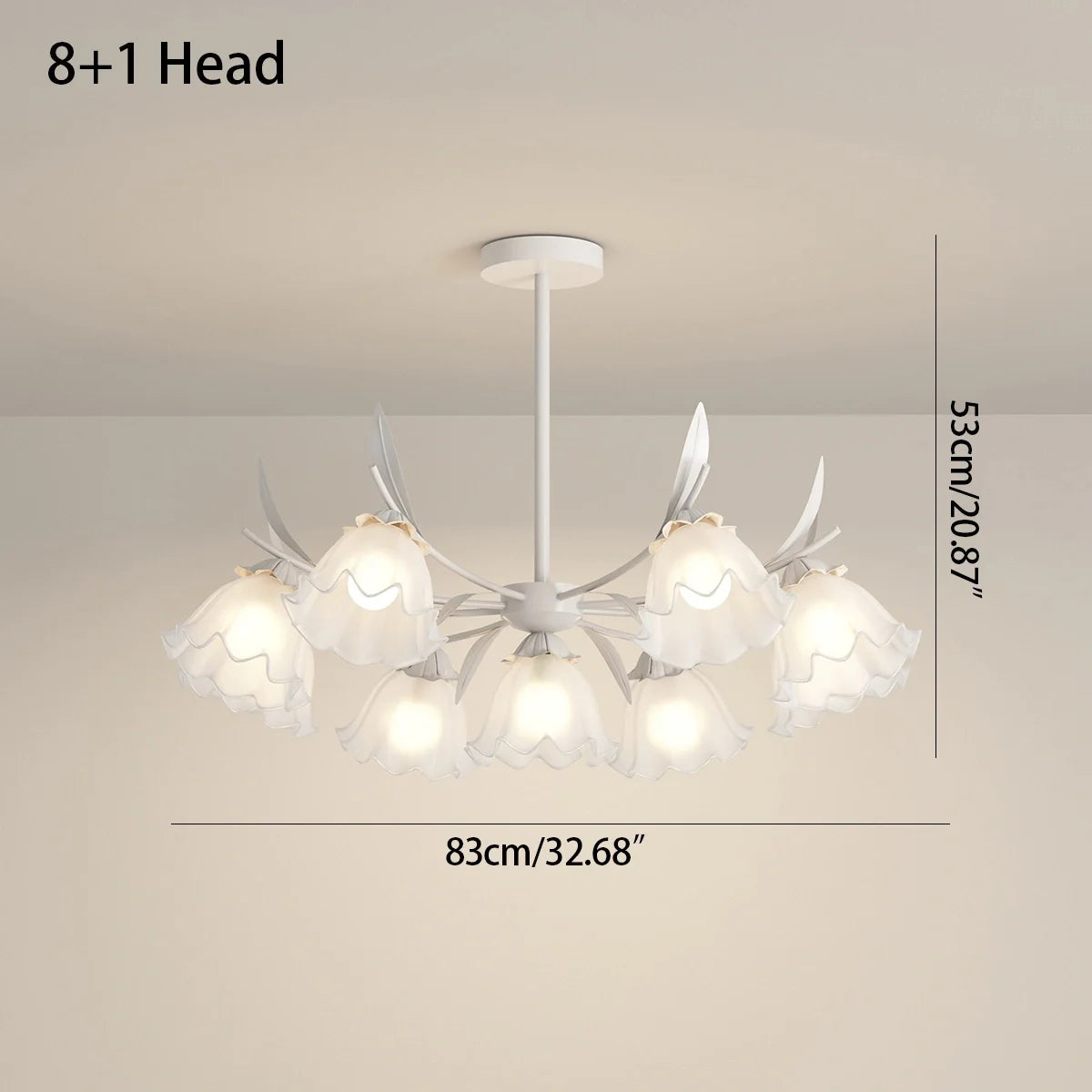 Feyran French Vintage Lily of the Valley Flower Chandelier