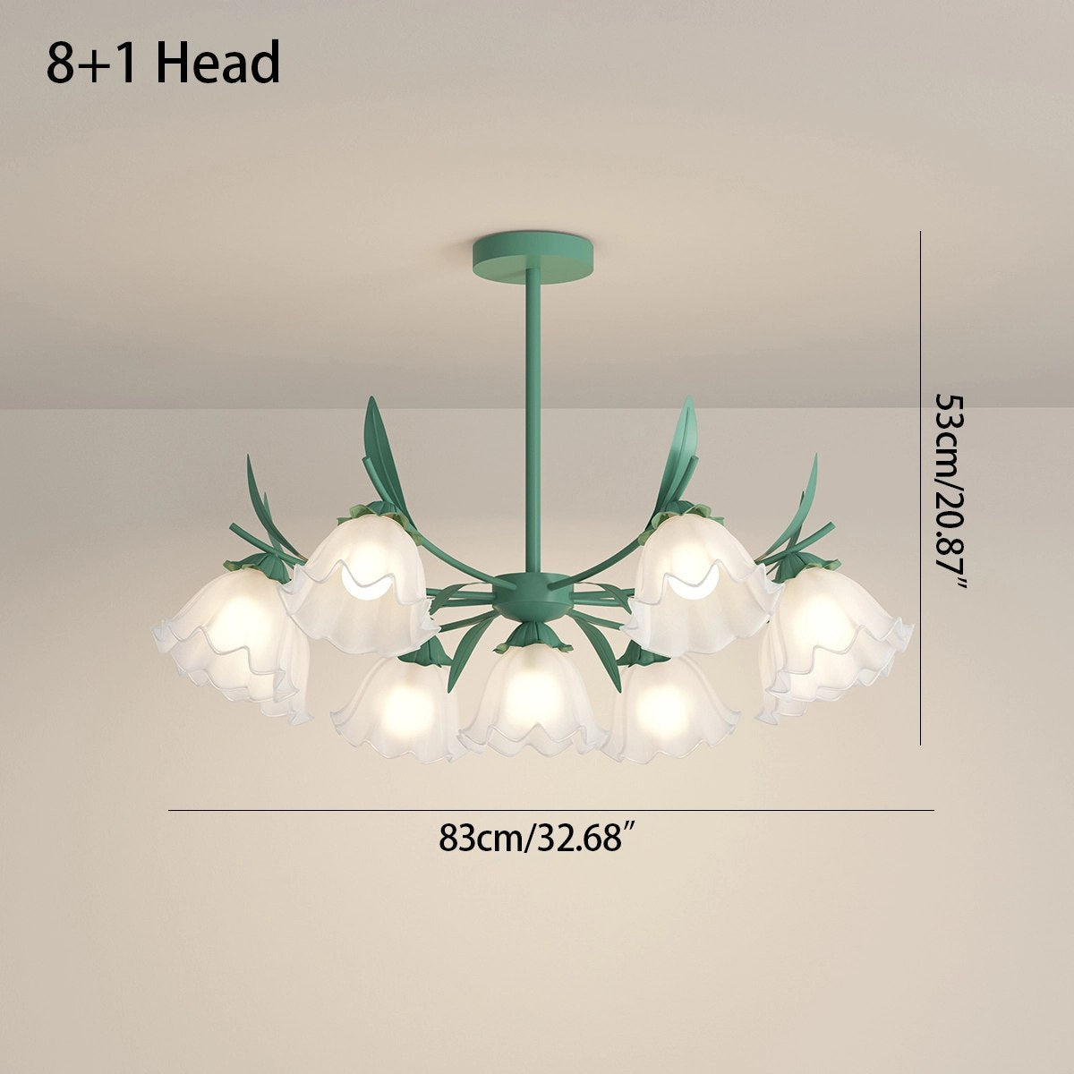 Feyran French Vintage Lily of the Valley Flower Chandelier