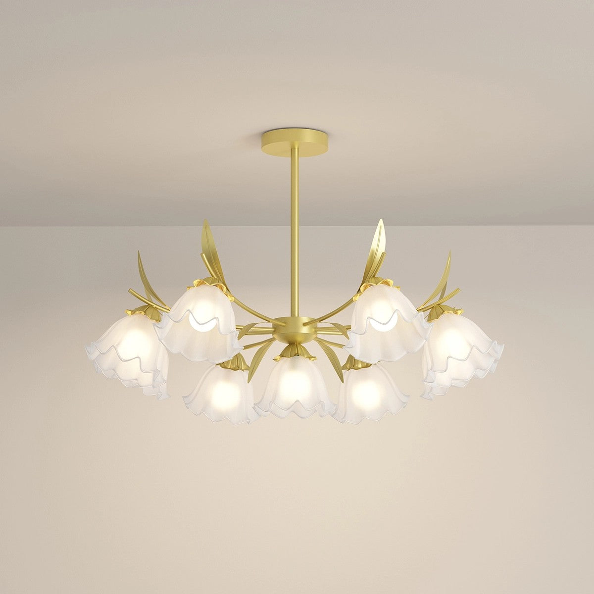 Feyran French Vintage Lily of the Valley Flower Chandelier