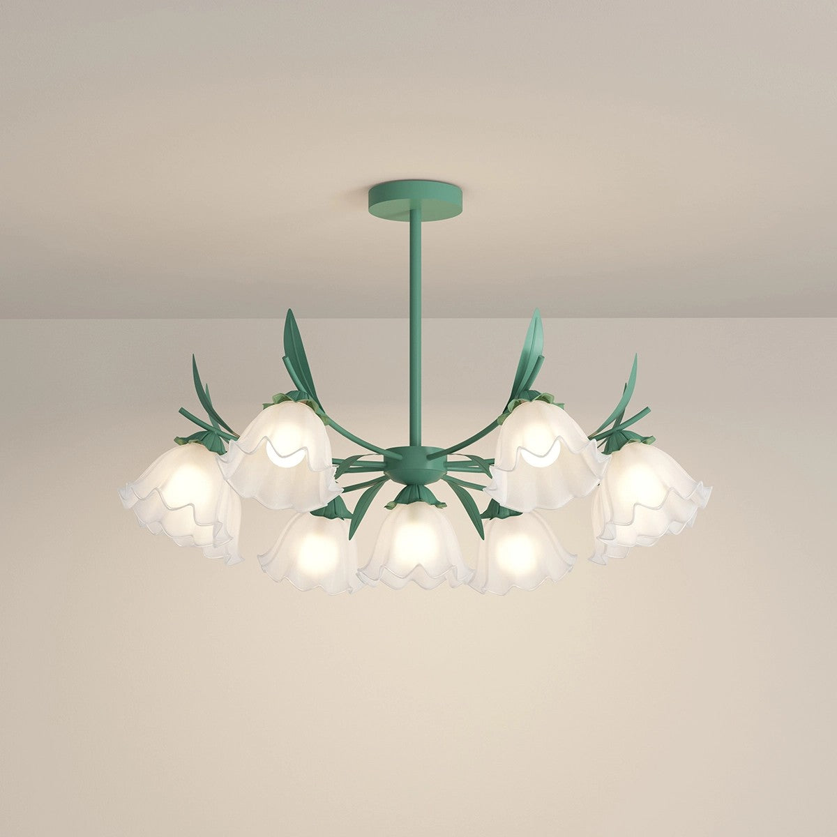 Feyran French Vintage Lily of the Valley Flower Chandelier