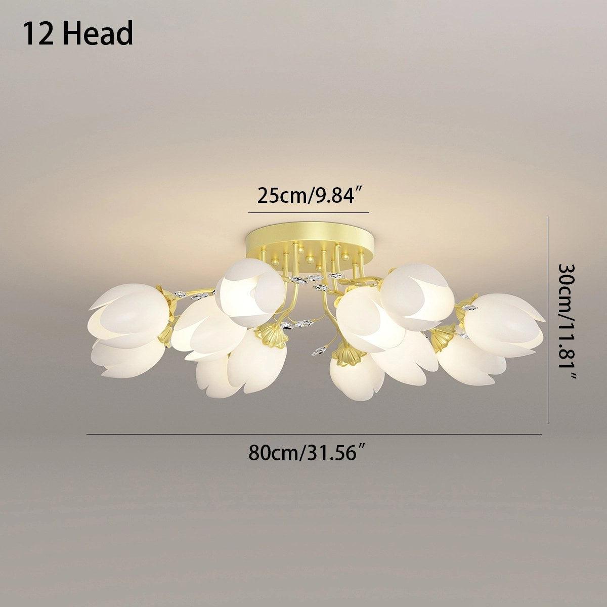 Feyran French Pastoral Flower Ceiling Chandelier