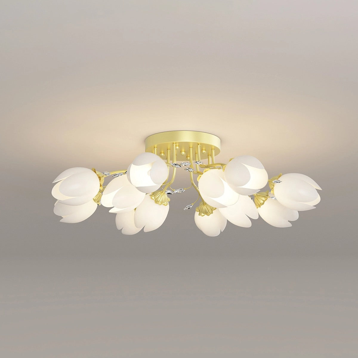 Feyran French Pastoral Flower Ceiling Chandelier