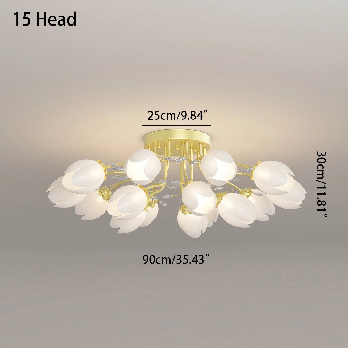 Feyran French Pastoral Flower Ceiling Chandelier