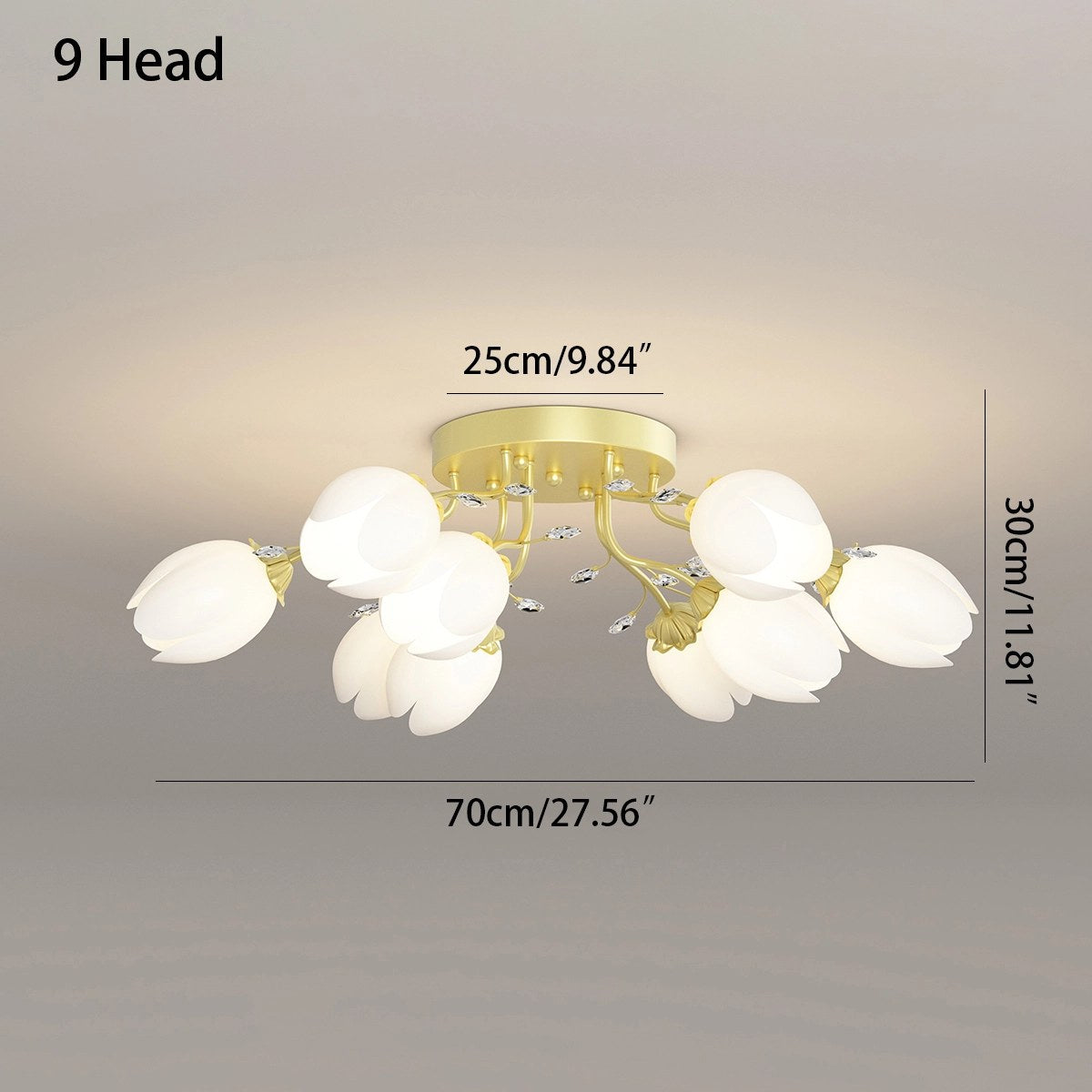 Feyran French Pastoral Flower Ceiling Chandelier
