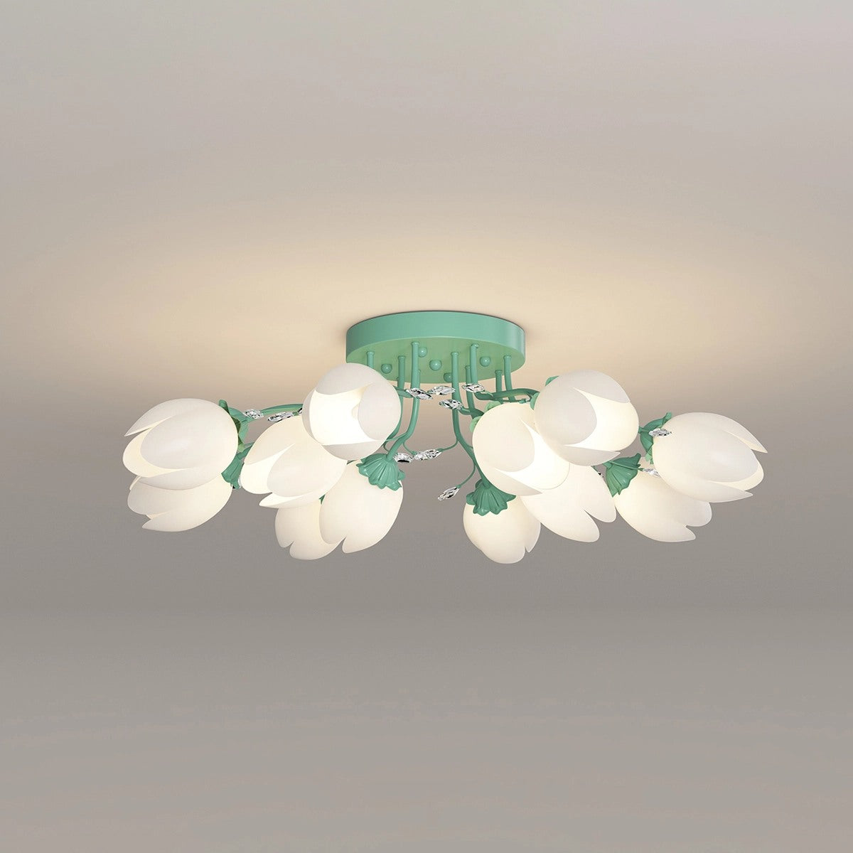 Feyran French Pastoral Flower Ceiling Chandelier