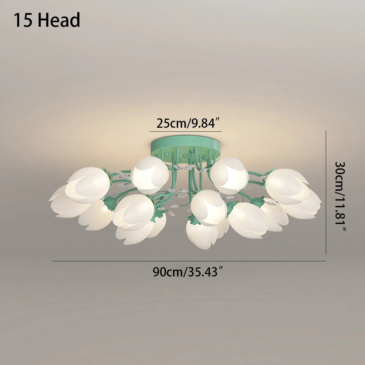 Feyran French Pastoral Flower Ceiling Chandelier