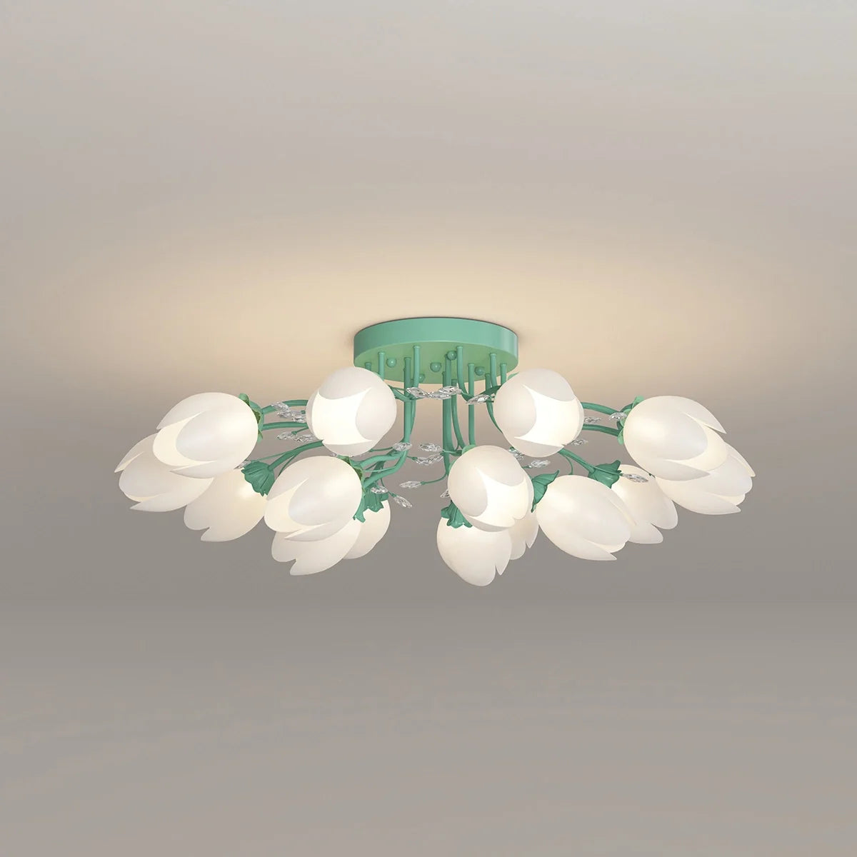 Feyran French Pastoral Flower Ceiling Chandelier