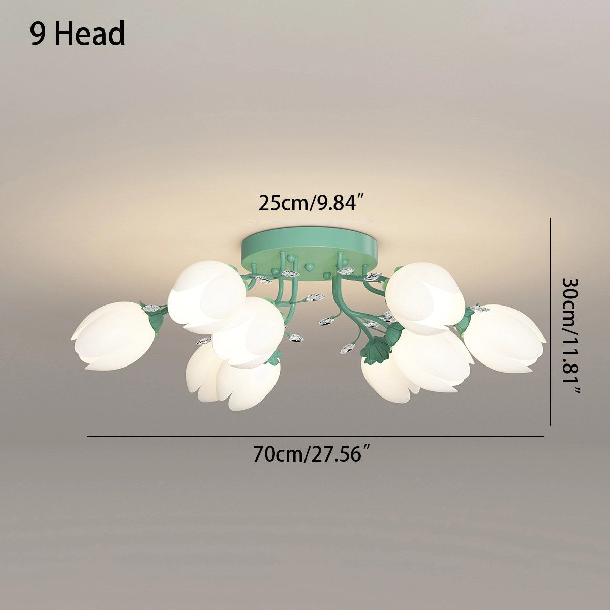 Feyran French Pastoral Flower Ceiling Chandelier