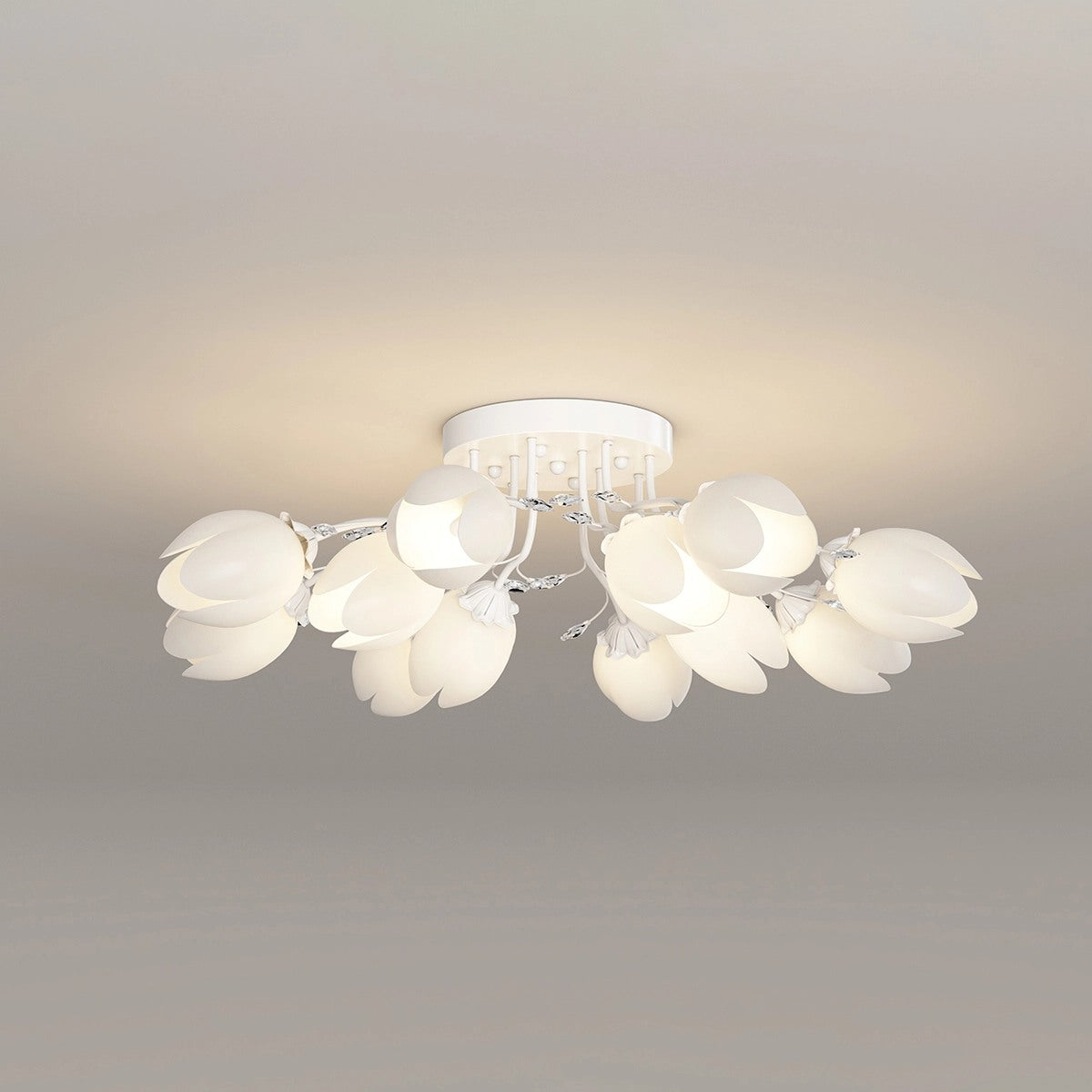 Feyran French Pastoral Flower Ceiling Chandelier