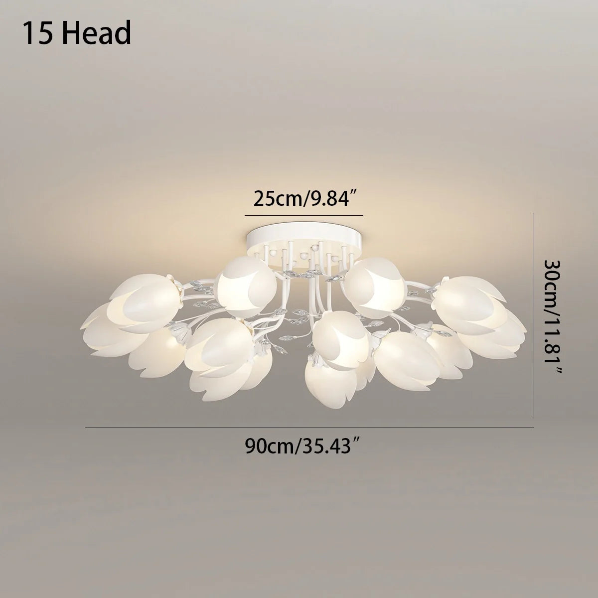 Feyran French Pastoral Flower Ceiling Chandelier