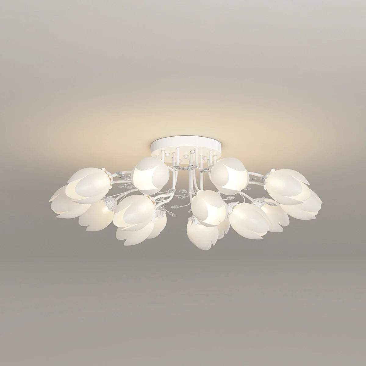 Feyran French Pastoral Flower Ceiling Chandelier