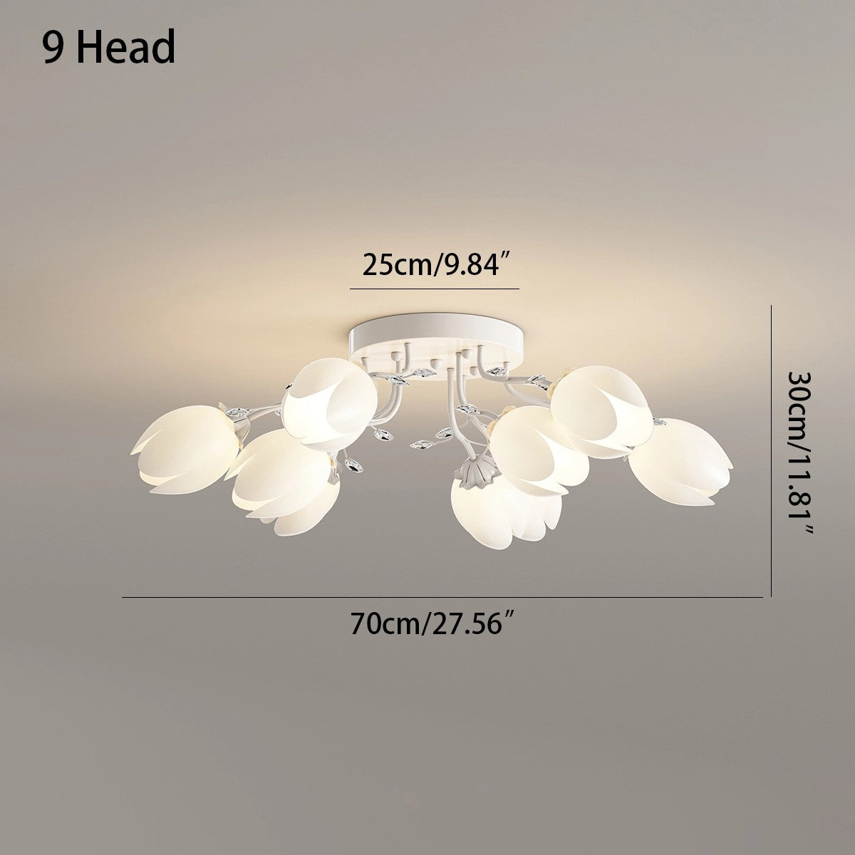 Feyran French Pastoral Flower Ceiling Chandelier
