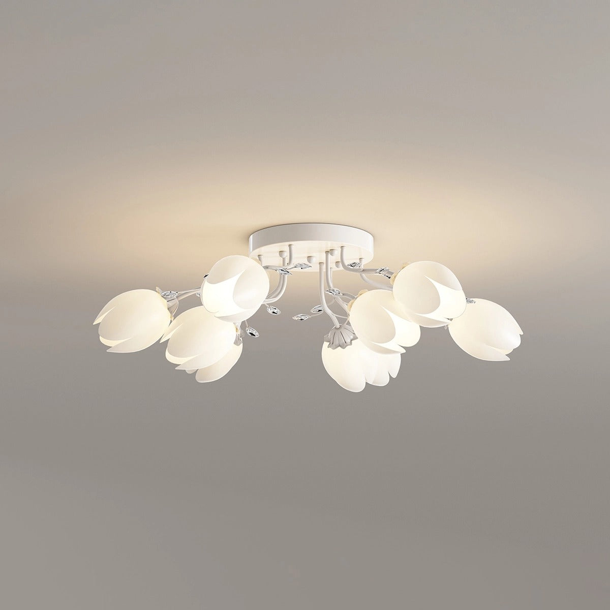 Feyran French Pastoral Flower Ceiling Chandelier