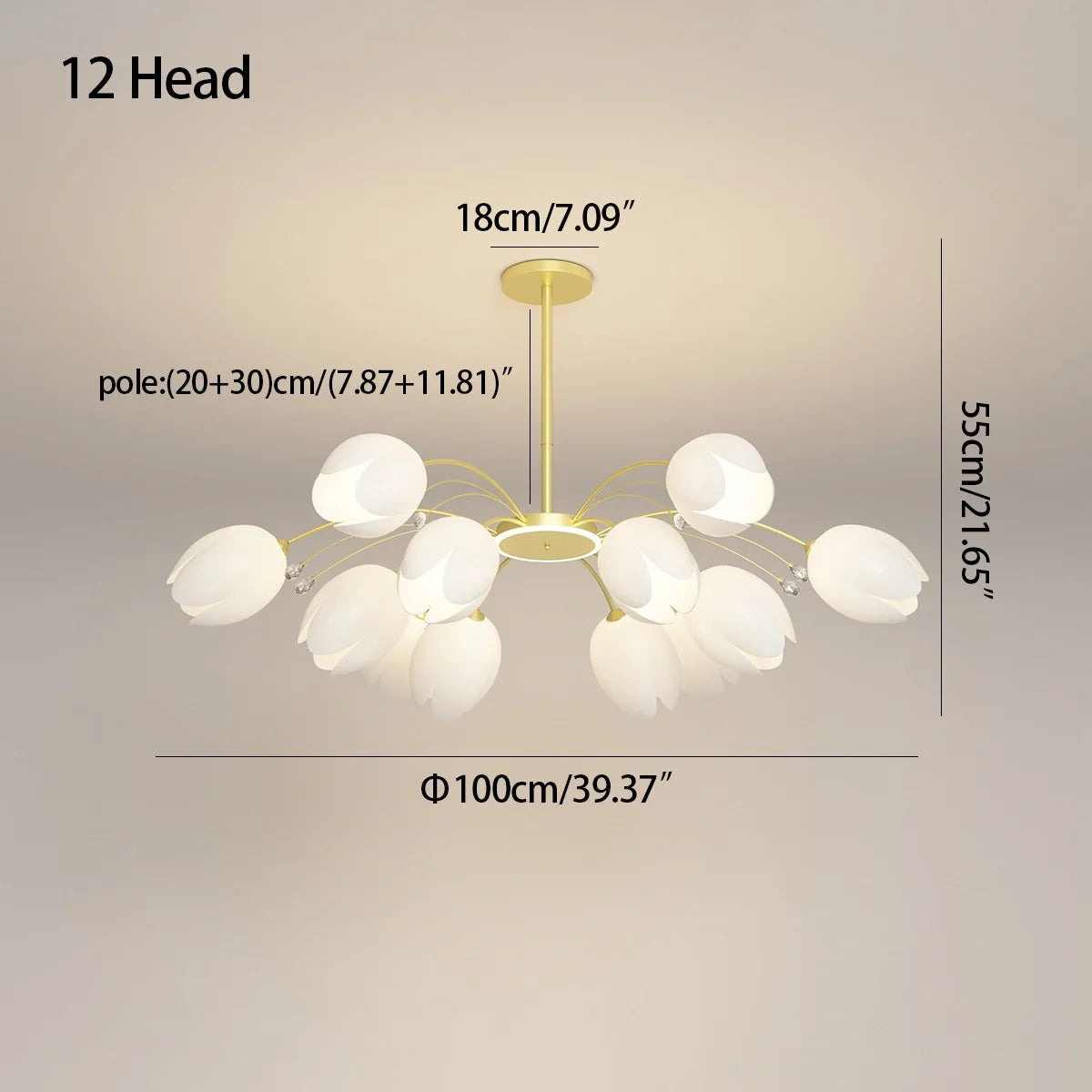 Feyran Nordic Simple Flower Chandelier