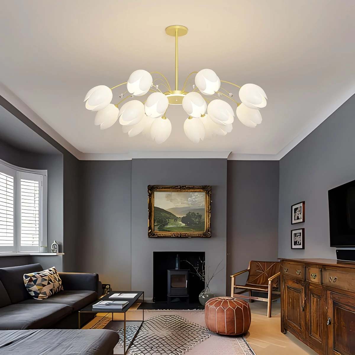 Feyran Nordic Simple Flower Chandelier