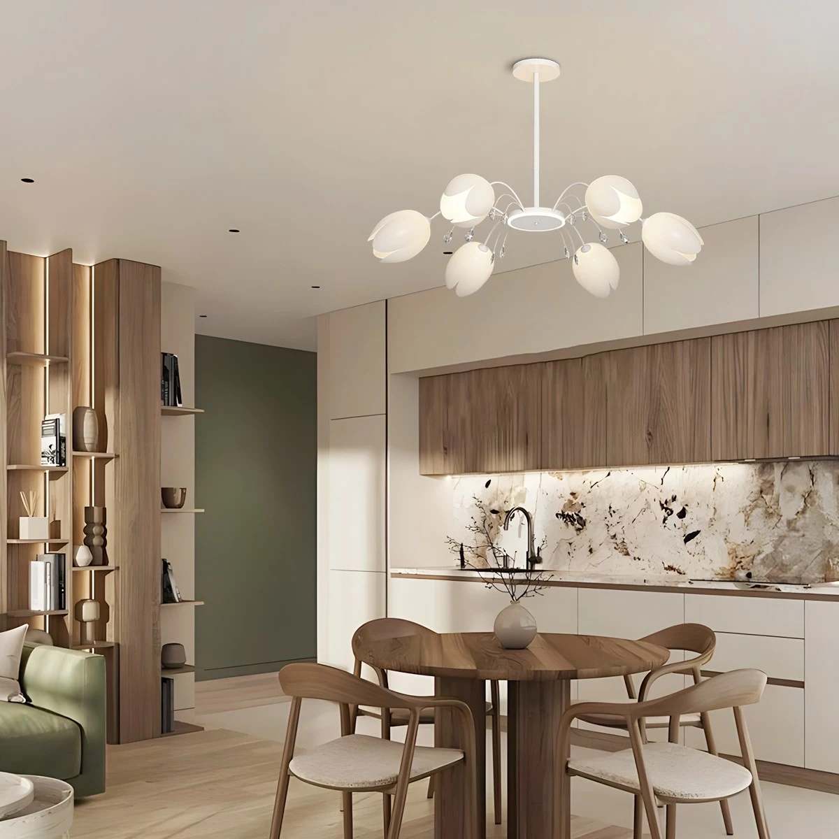 Feyran Nordic Simple Flower Chandelier