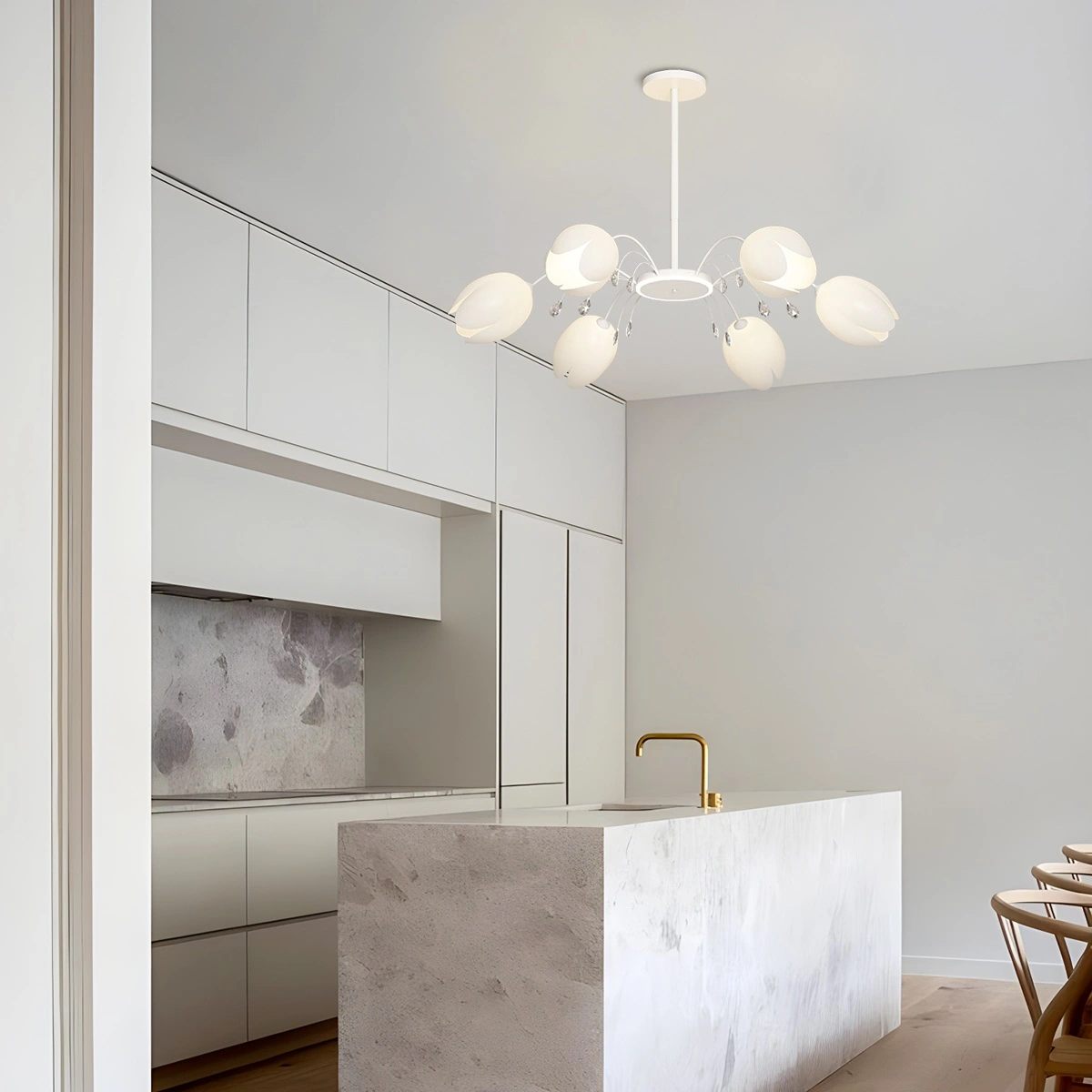 Feyran Nordic Simple Flower Chandelier