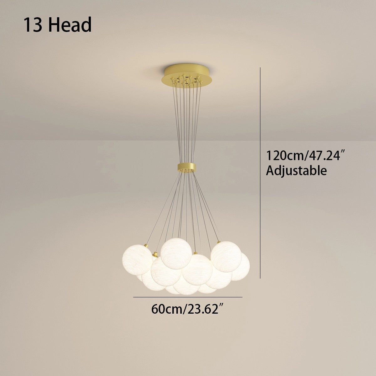 Feyran French Tulip Flower & Ball Chandelier